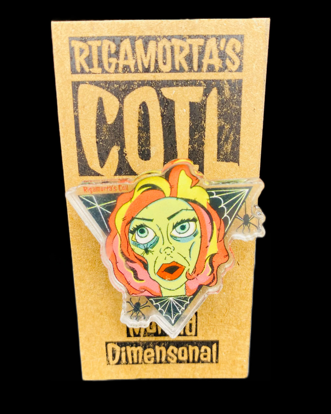 Rigamorta's Coil Acrylic Pin