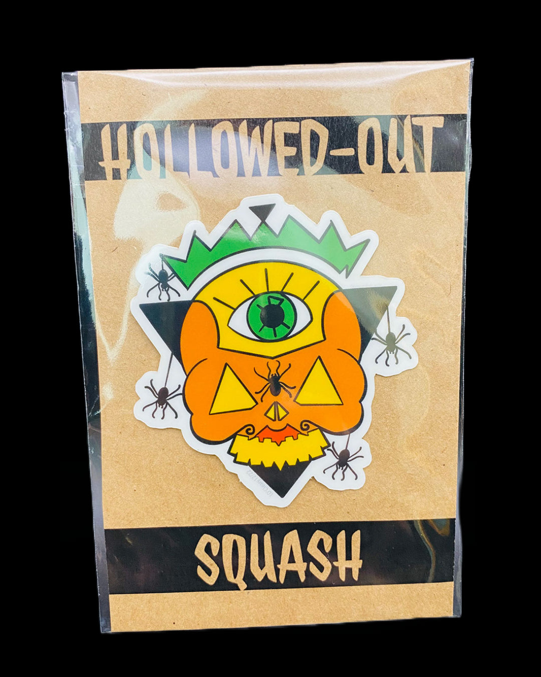 Hollowed-Out Squash Glow in the Dark Sugar Skull Sticker